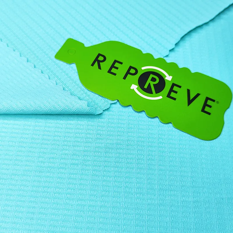 Repreve Recycled Polyester Spandex Check Fabric