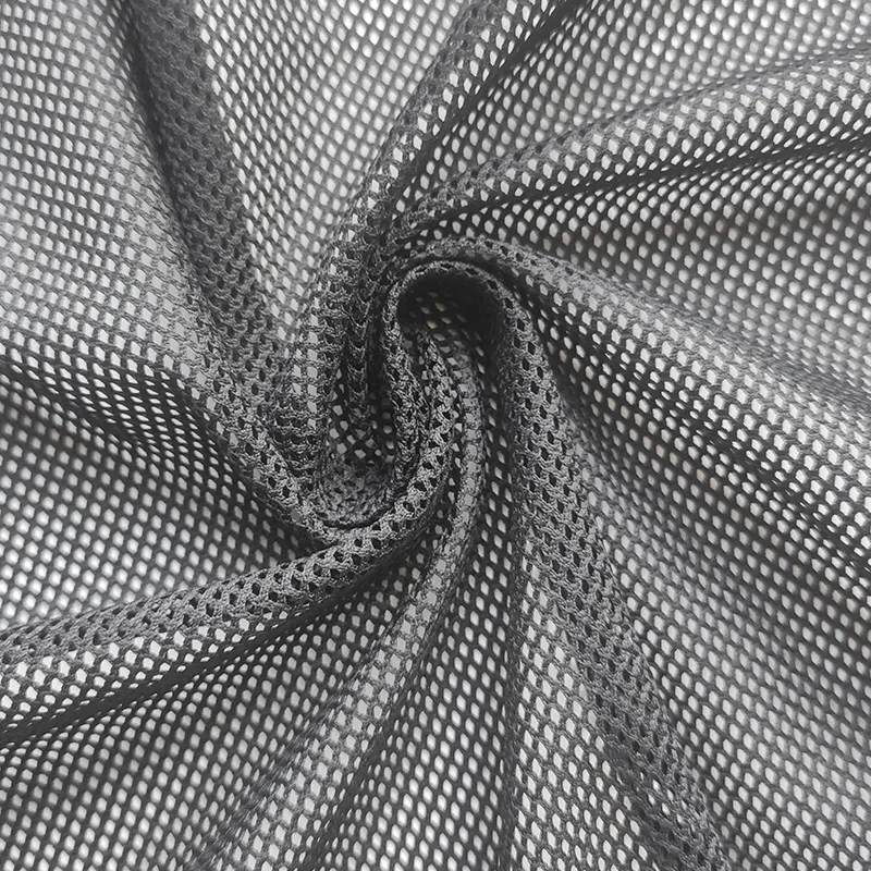 RPET Spandex Diamond Eyelet Mesh Fabric