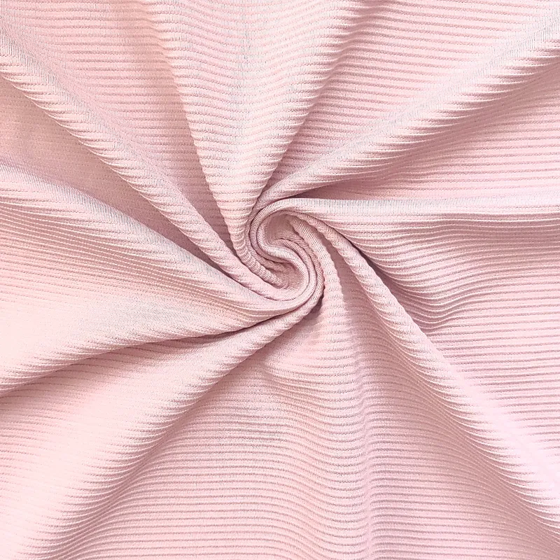 Polyester+Spandex Rib One Side Brushed Fabric