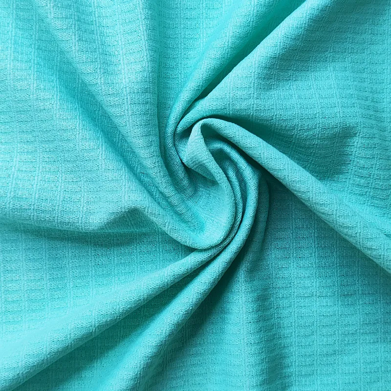 Repreve Recycled Polyester Spandex Check Fabric - Image 3