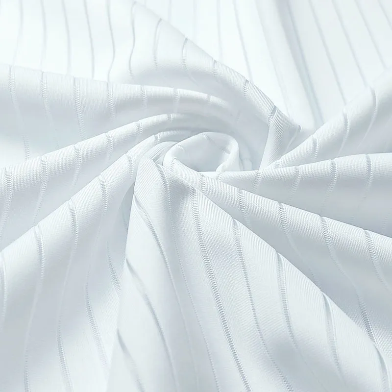 Polyester+Spandex Warp-knitted Textured Stripe Fabric